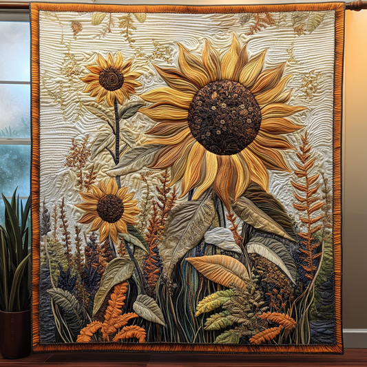 Sunny Serenity Quilted Blanket