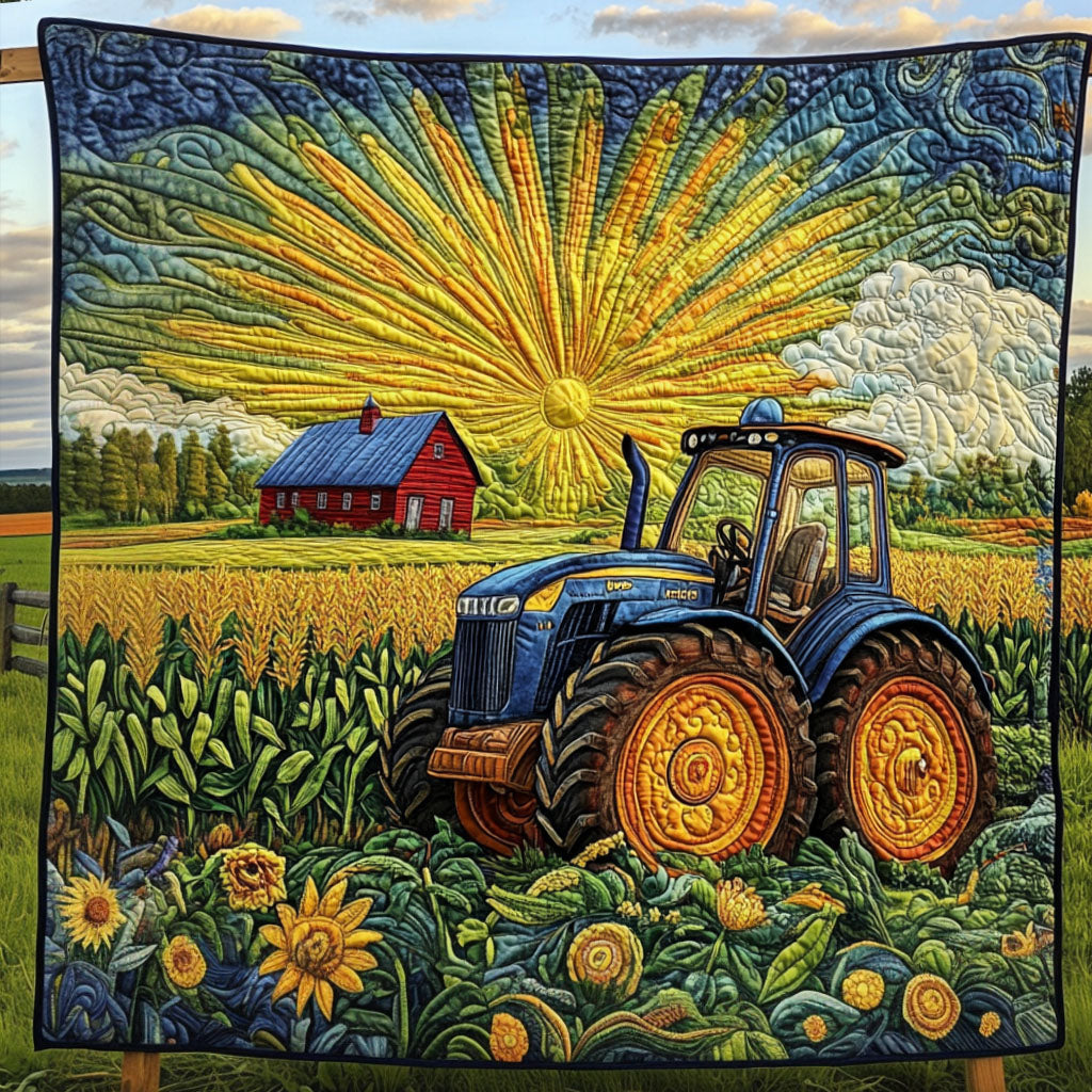 Sunrise Fields Quilted Blanket