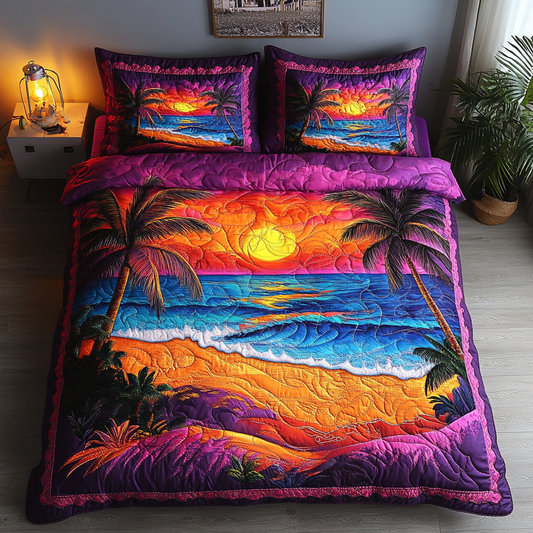 Sunset Breeze 3-Piece Quilted Bedding Set