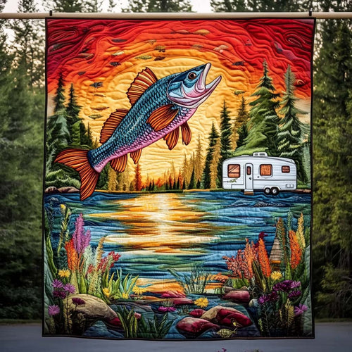 Sunset Catch Quilted Blanket
