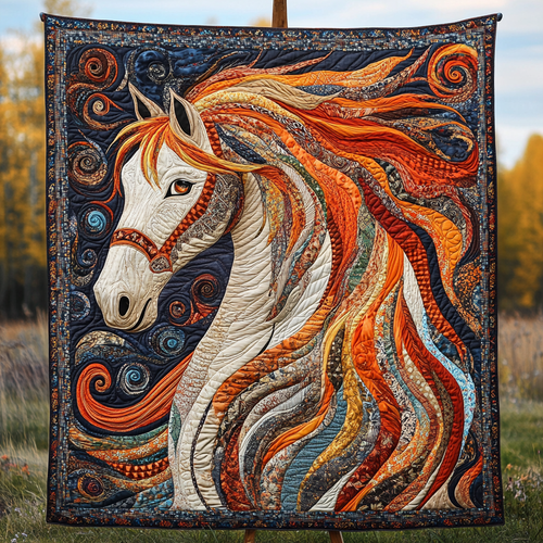 Sunset Gallop Quilted Blanket
