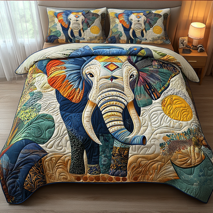 Sunset Majesty 3-Piece Quilted Bedding Set