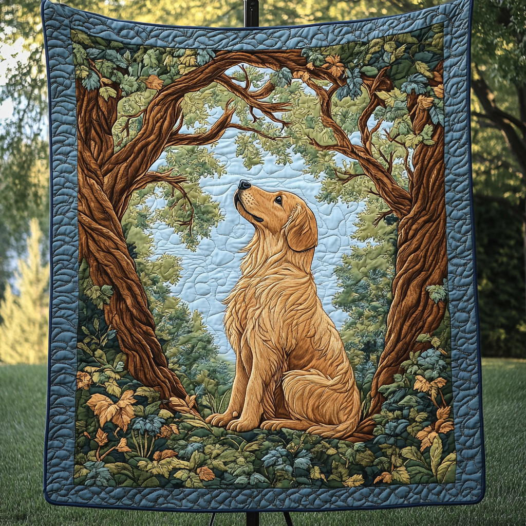 Sunset Paws Quilted Blanket