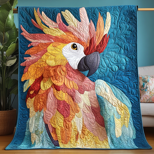 Sunset Perch Quilted Blanket