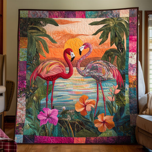 Sunset Serenade Quilted Blanket