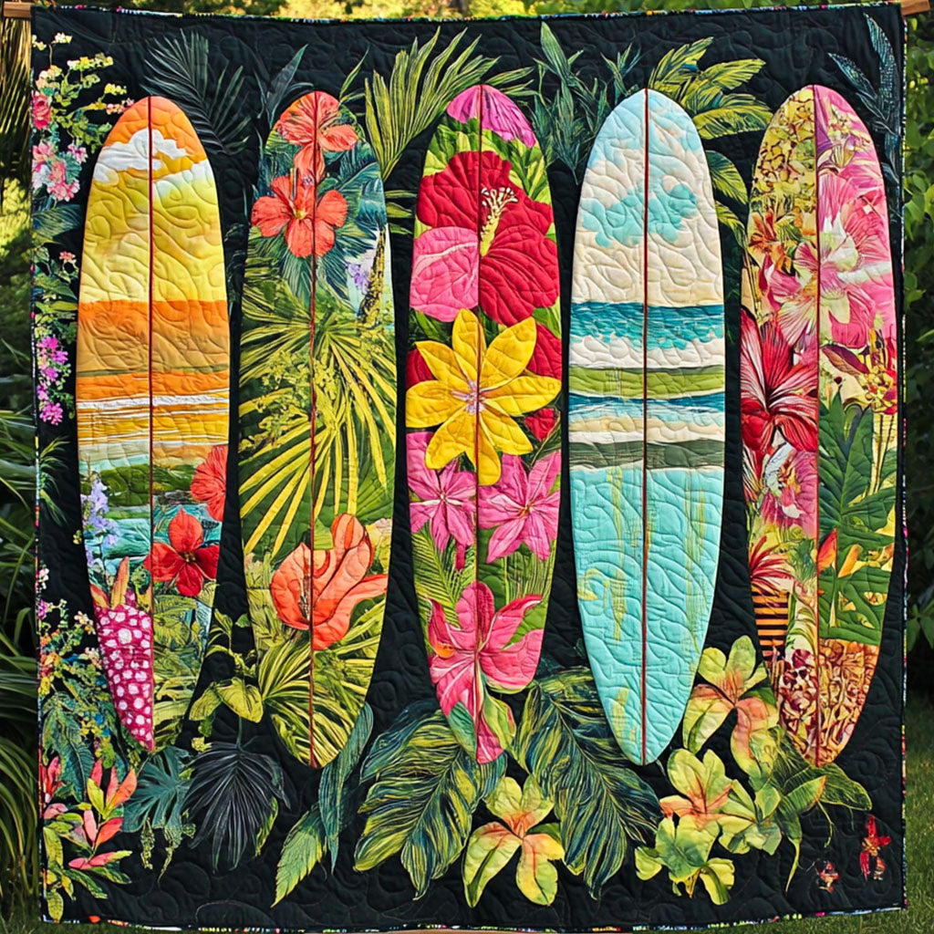 Sunset Shores Quilted Blanket