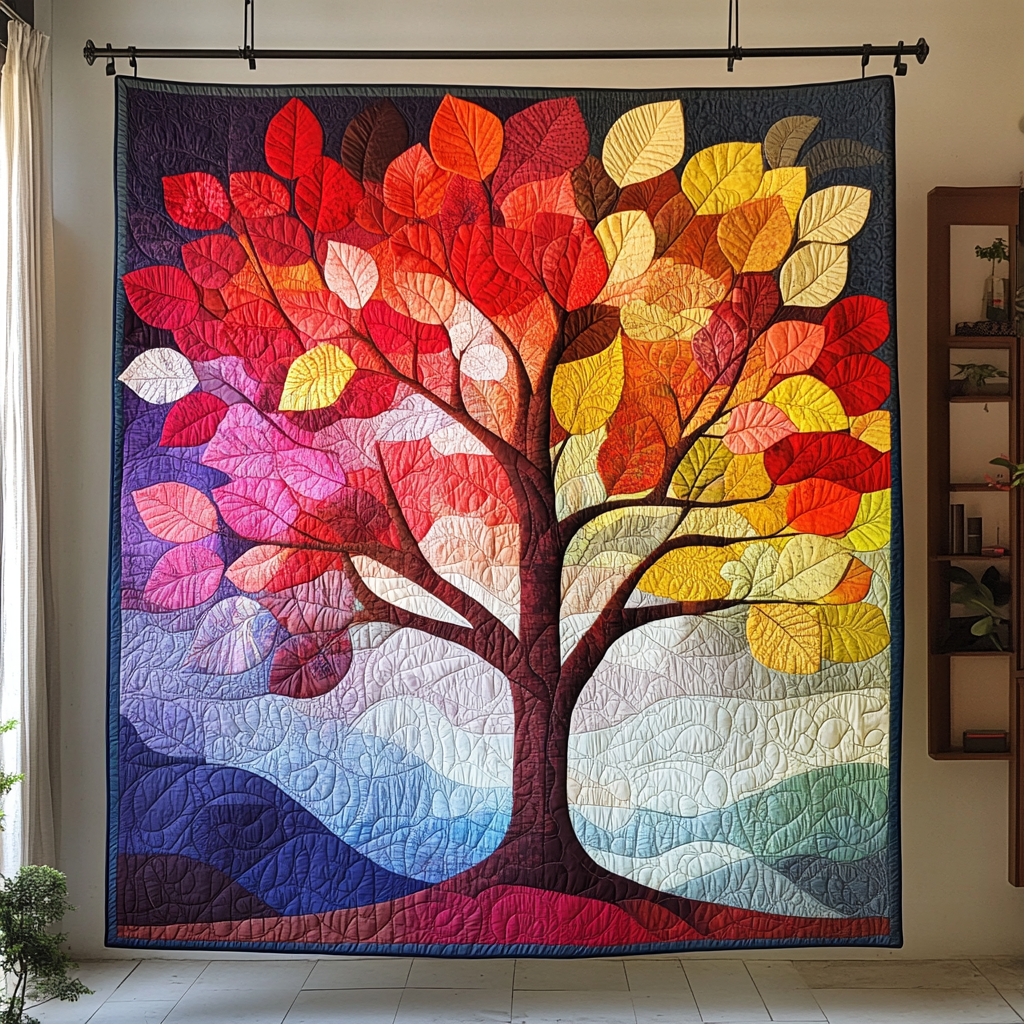 Sunset Splendor Quilted Blanket
