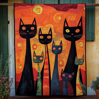 Sunset Stalkers Quilted Blanket