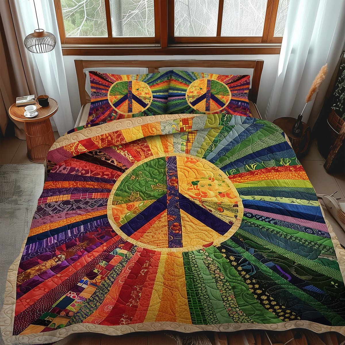 Sunshine Harmony 3-Piece Quilted Bedding Set