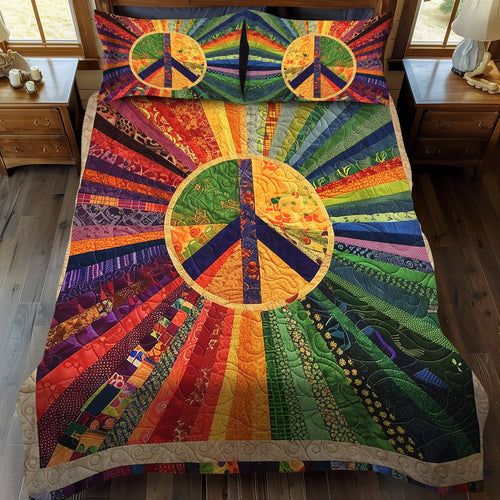Sunshine Harmony 3-Piece Quilted Bedding Set