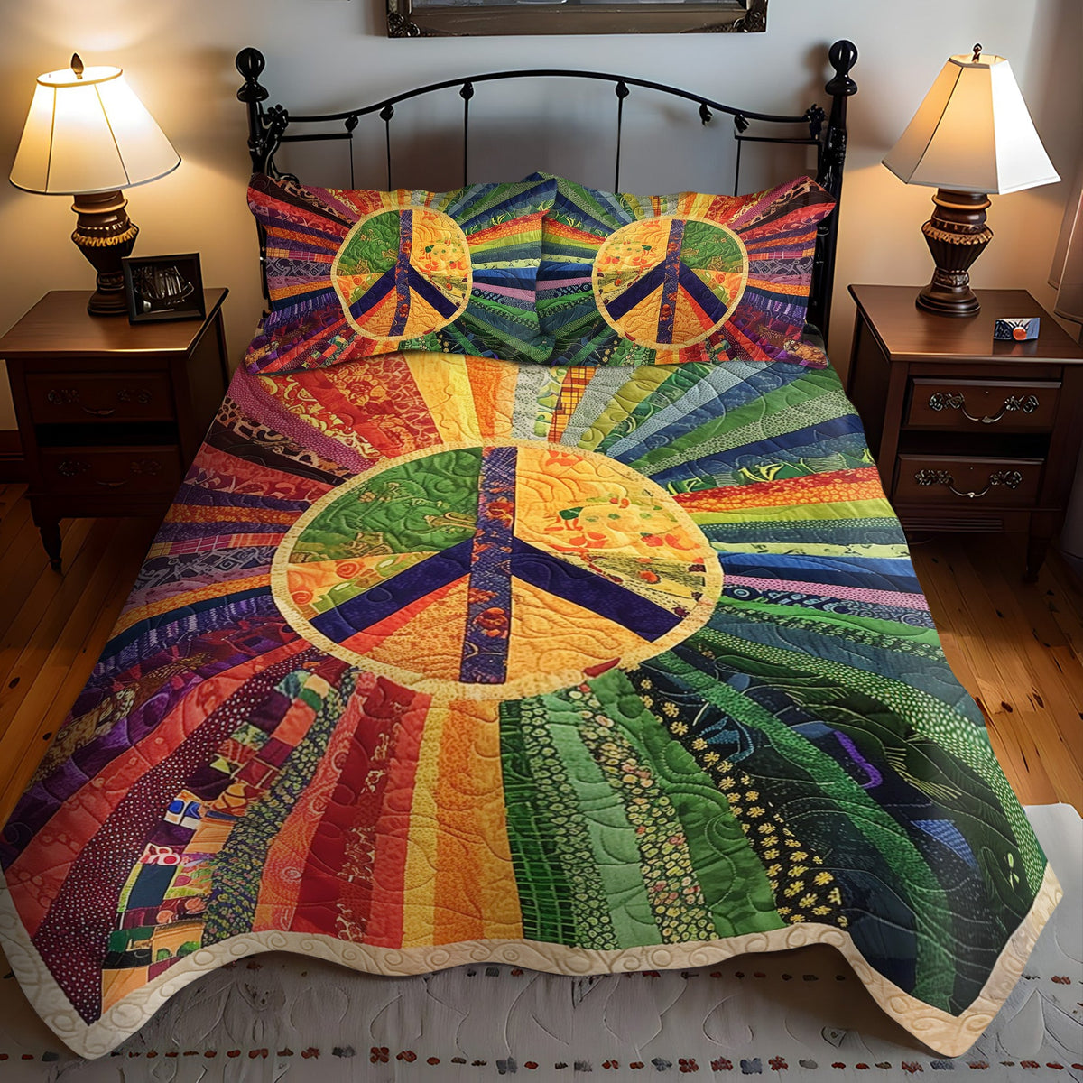 Sunshine Harmony 3-Piece Quilted Bedding Set