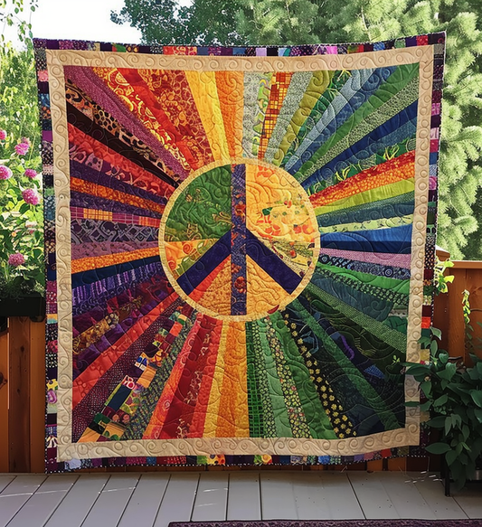 Sunshine Harmony Quilted Blanket
