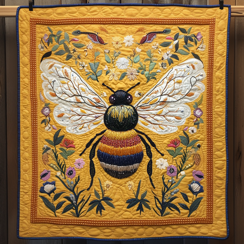 Sunshine & Bees Quilted Blanket