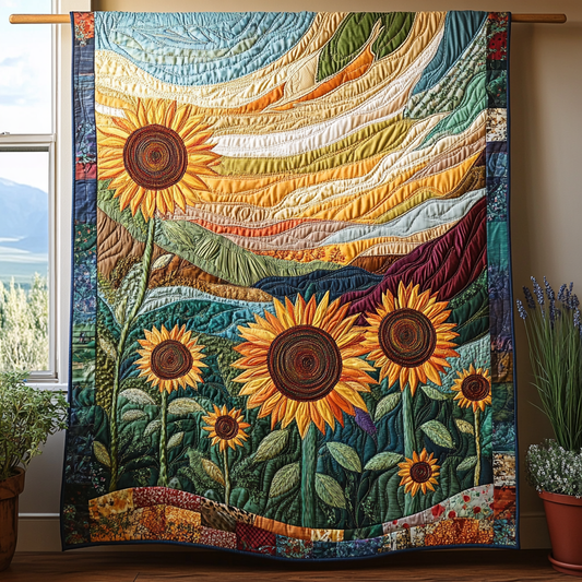 Sunshine Harvest Quilted Blanket