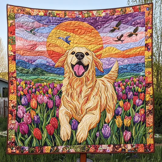 Sunshine Meadows Goldie Quilted Blanket