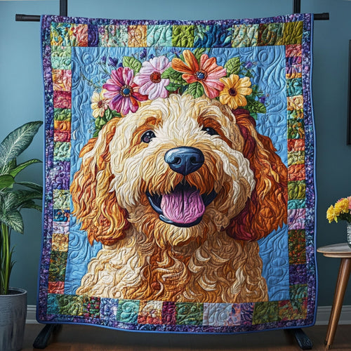 Sunshine Pup Quilted Blanket