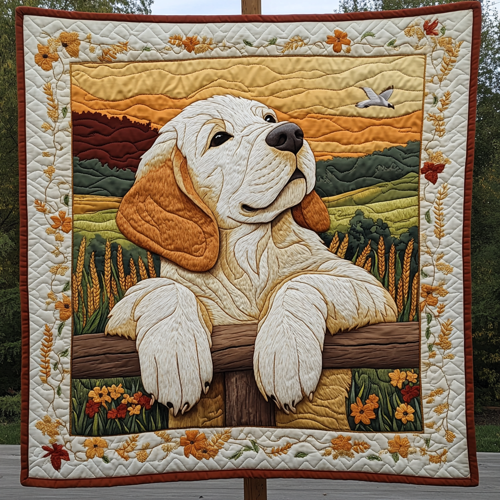 Sunshine and Paws Quilted Blanket