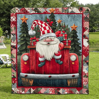 Sweet Gnome Quilted Blanket