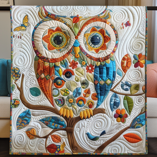 Sweet Owl Quilted Blanket