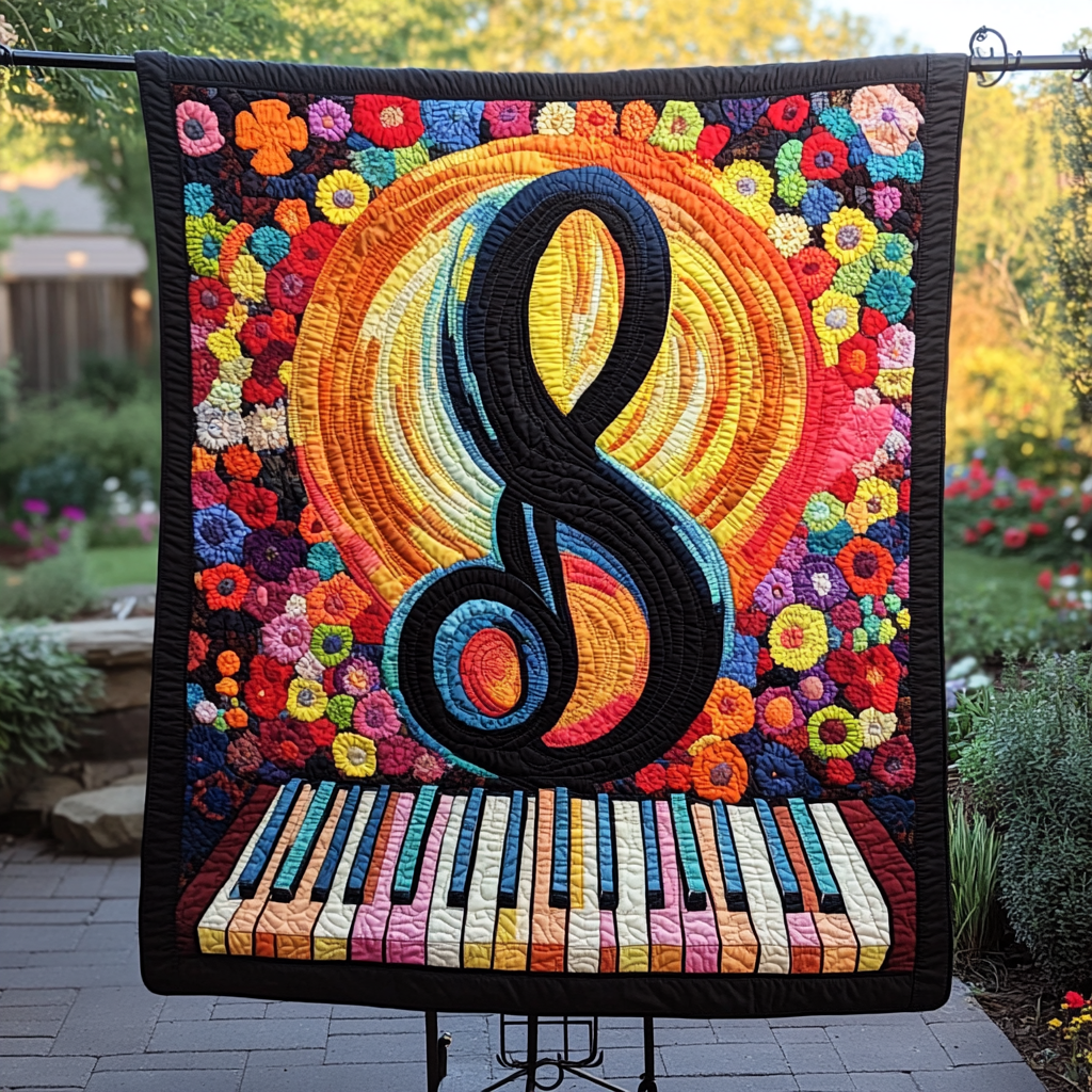 Symphony in Motion Quilted Blanket