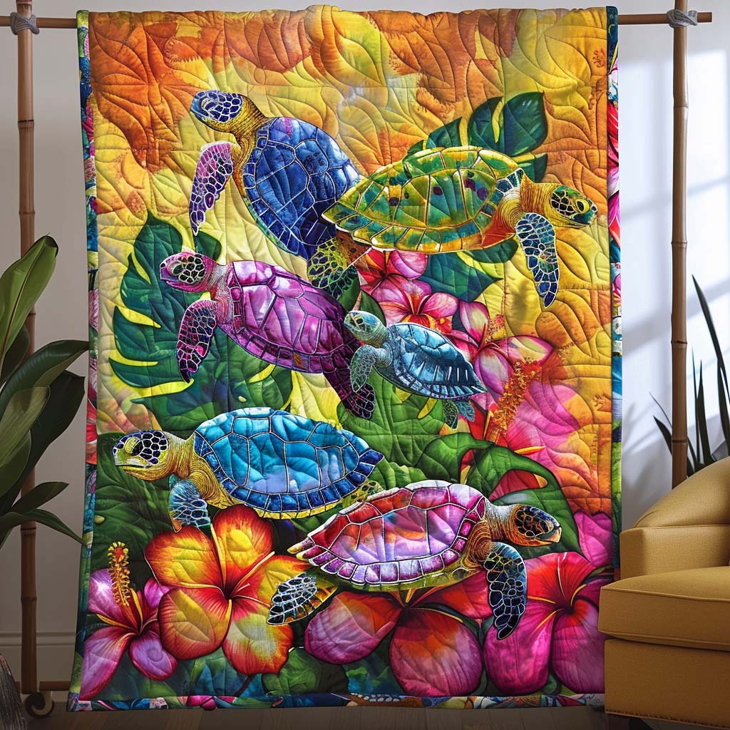 Tropical Paradise Quilted Blanket