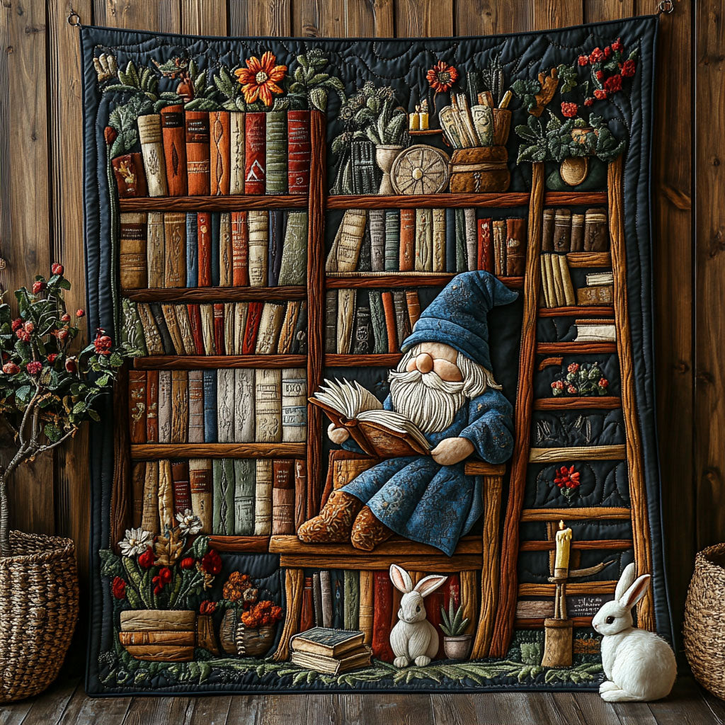 Tales and Gnomes Quilted Blanket