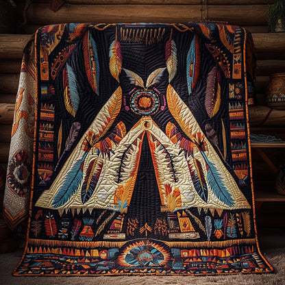 Teepee Twilight Harmony Quilted Blanket