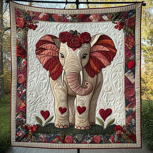 Tender Tusks Quilted Blanket