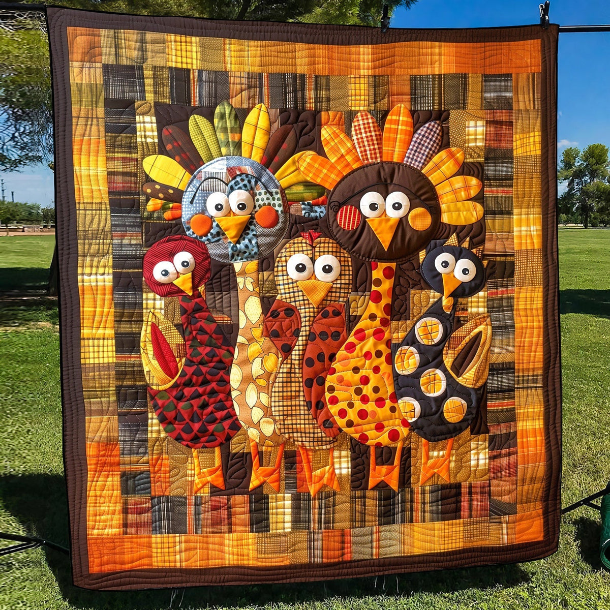 Thanksgiving Family Quilted Blanket