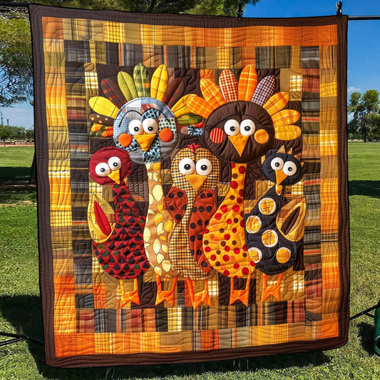 Thanksgiving Family Quilted Blanket