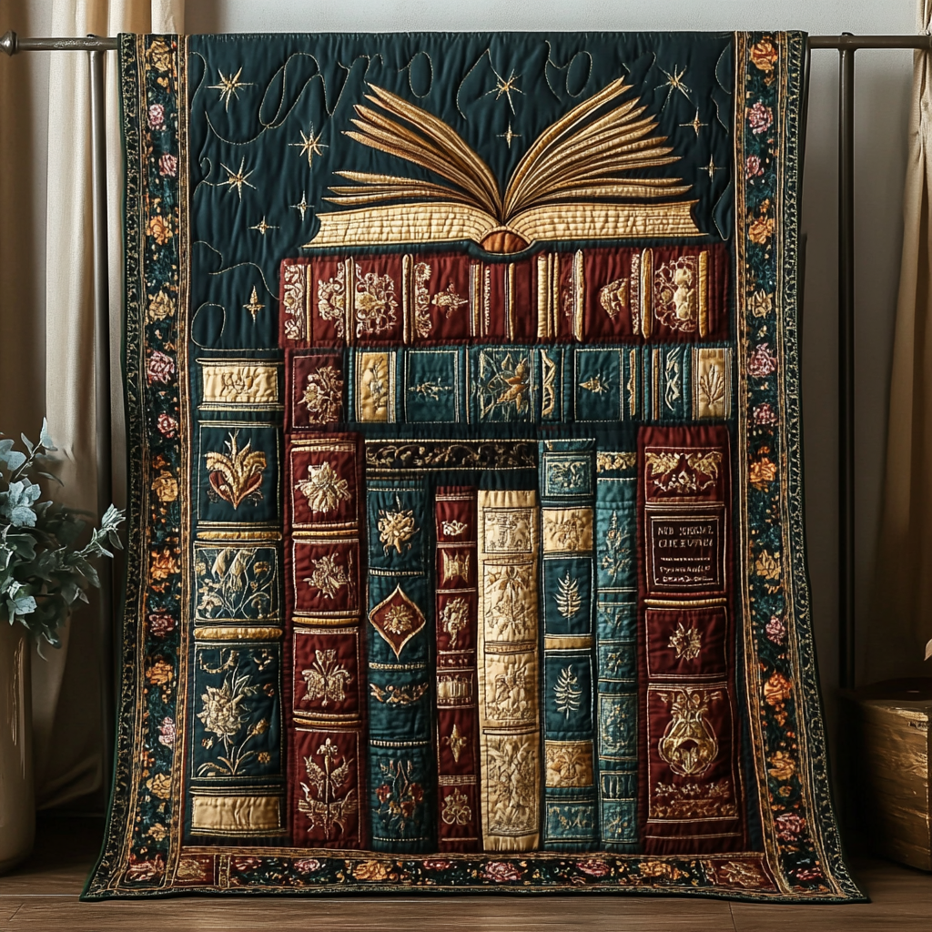 The Book Nest Quilted Blanket