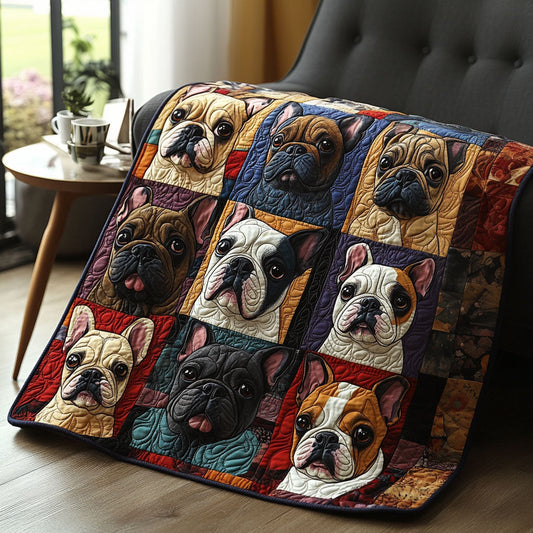 The Bulldog Haven Quilted Blanket