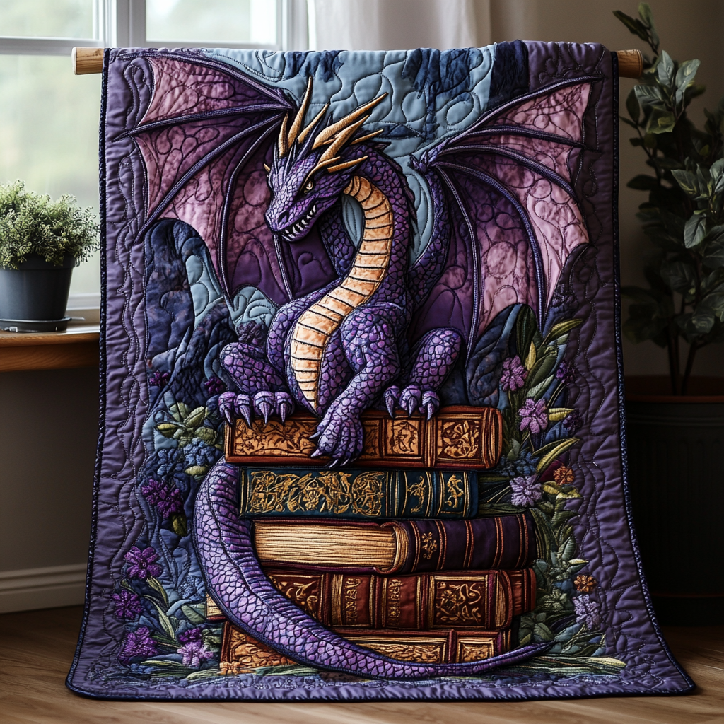 The Embered Crown Quilted Blanket
