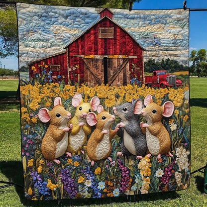 The Fanciful Flock Quilted Blanket