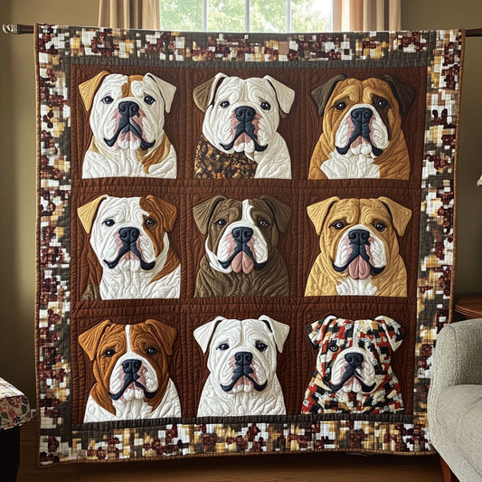 The Mighty Bulldog Quilted Blanket