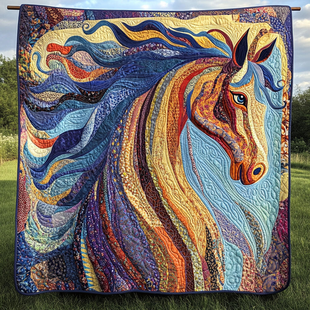 The Noble Steed Quilted Blanket