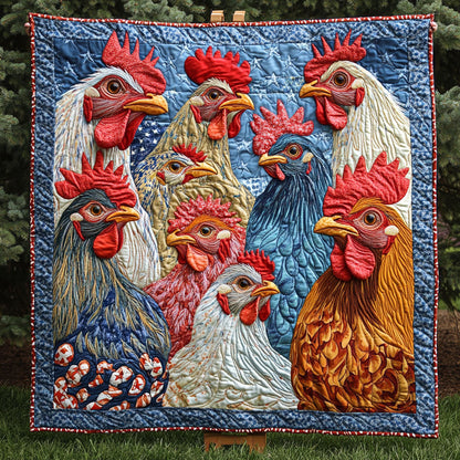 The Patriotic Coop Quilted Blanket