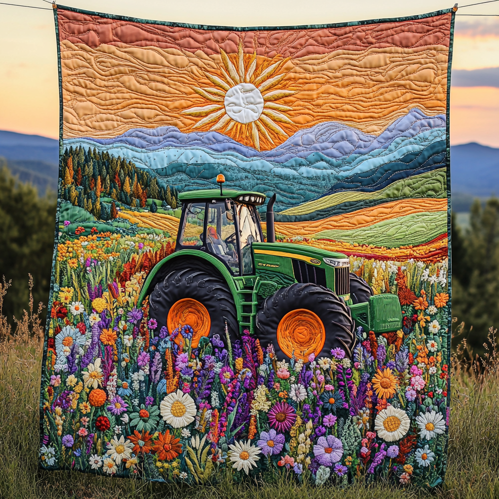 The Plowing Power Quilted Blanket