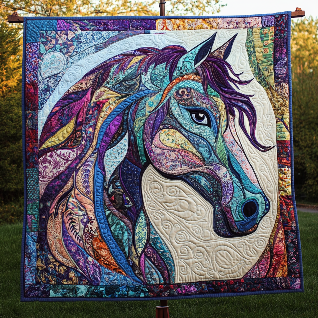 The Rider Path Quilted Blanket