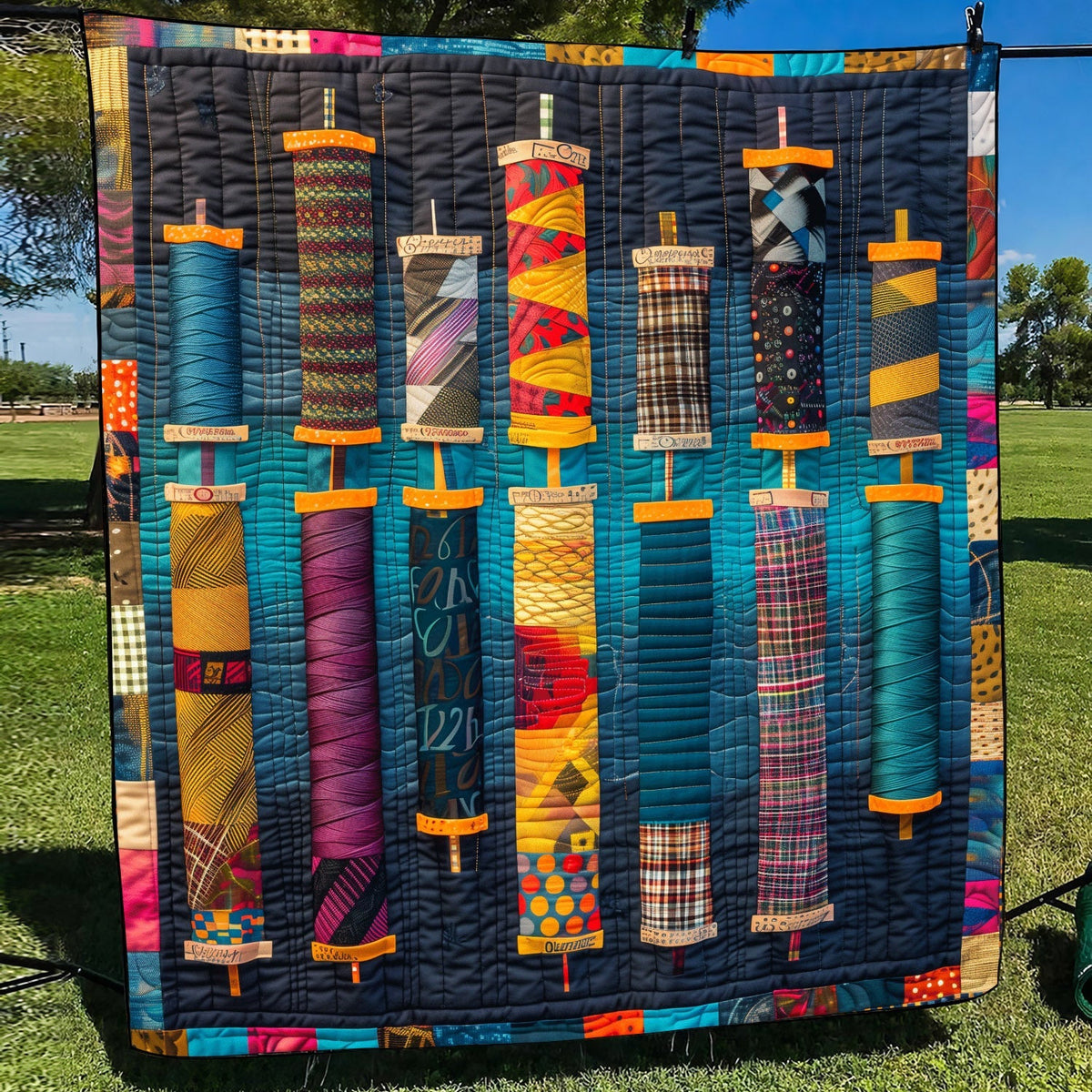 Threaded Harmony Quilted Blanket