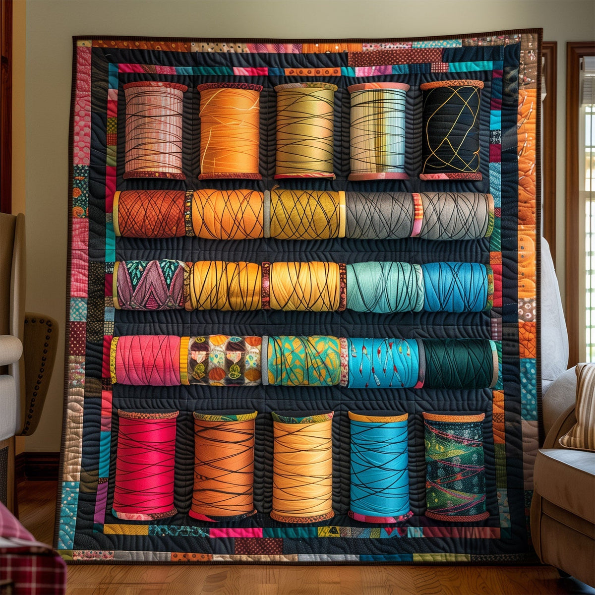 Threads of Joy Quilted Blanket
