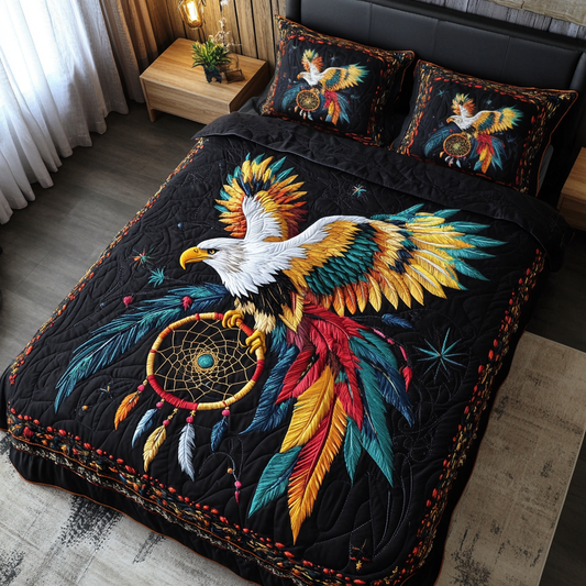 Thunderbird Grace 3-Piece Quilted Bedding Set