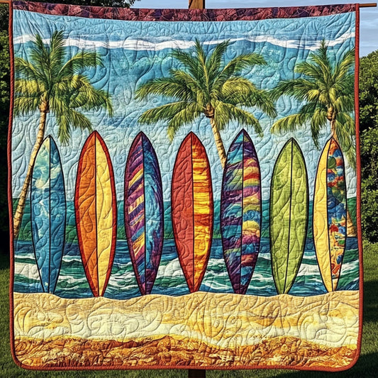 Tidal Escape Quilted Blanket