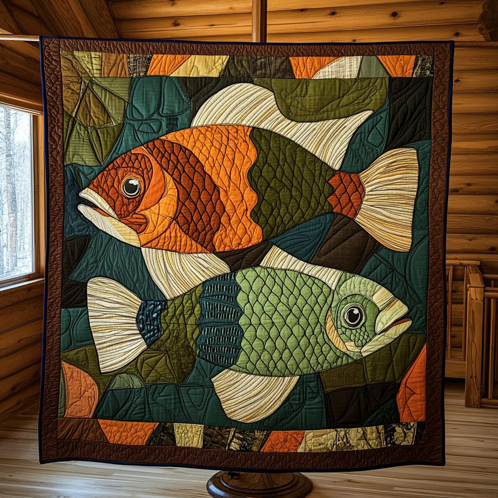 Tidal Motion Quilted Blanket