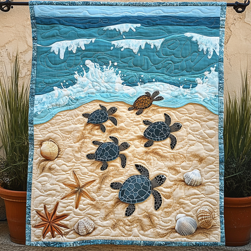 Tidal Voyager Quilted Blanket