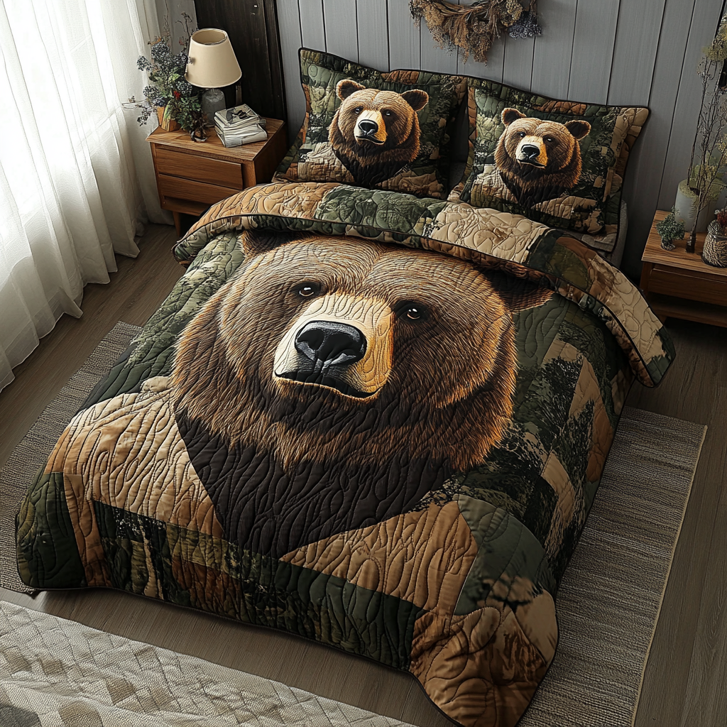Timber Titan 3-Piece Quilted Bedding Set