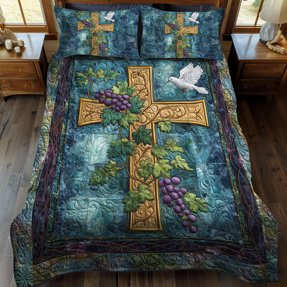 Timeless Faith 3-Piece Quilted Bedding Set