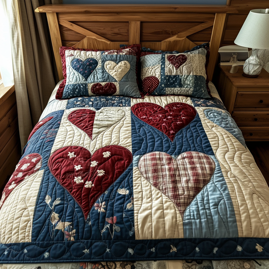 Timeless Love 3-Piece Quilted Bedding Set