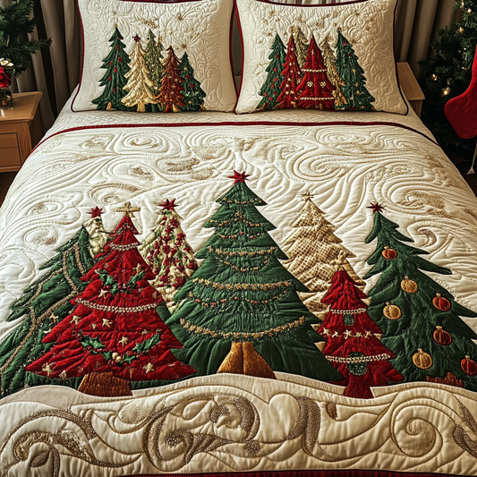Timeless Noel 3-Piece Quilted Bedding Set