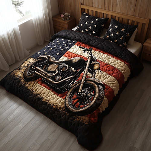 Timeless Torque 3-Piece Quilted Bedding Set